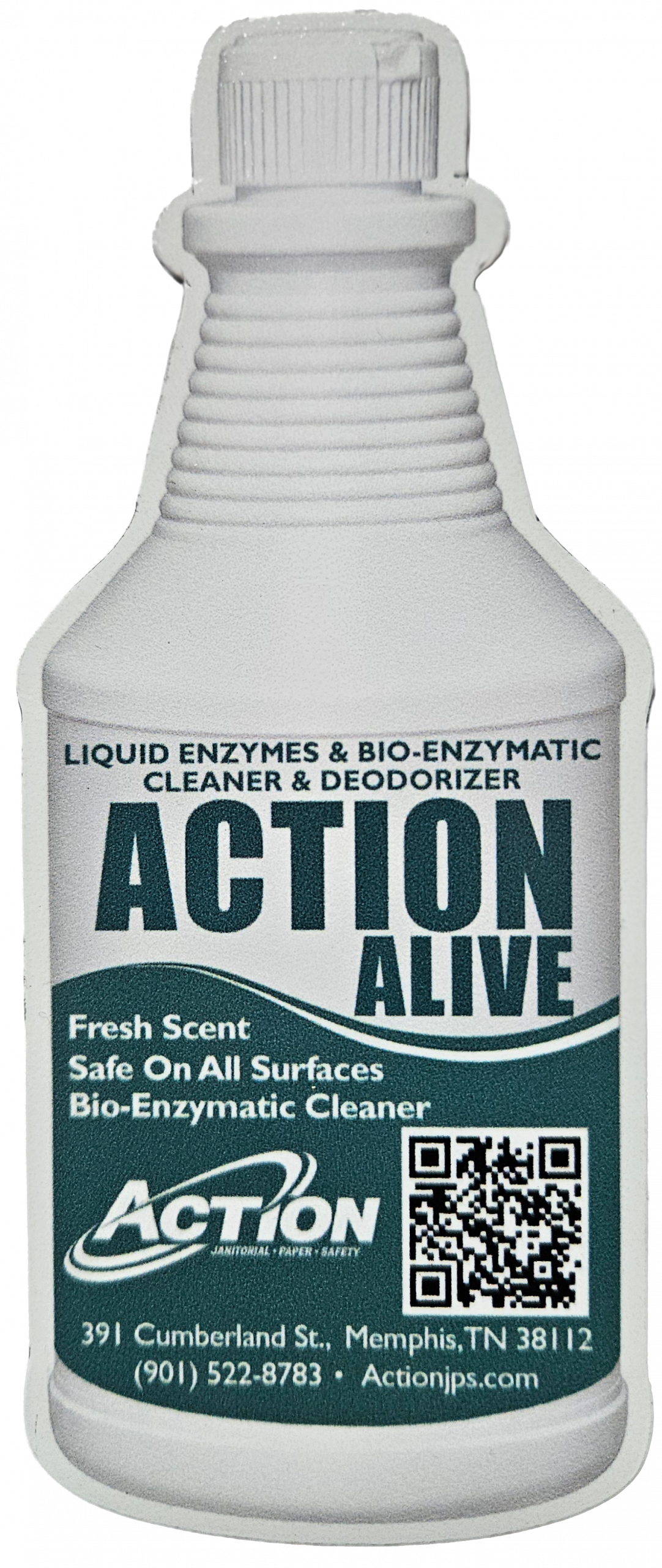 Action Alive custom promotional magnet designed by New Visions Technical Solutions