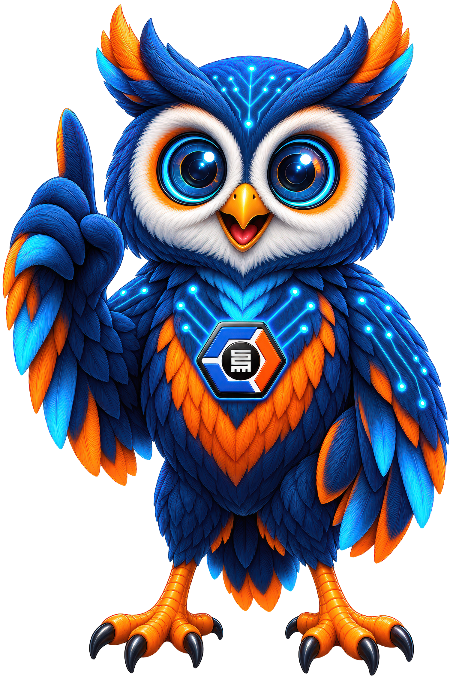 New Visions owl mascot